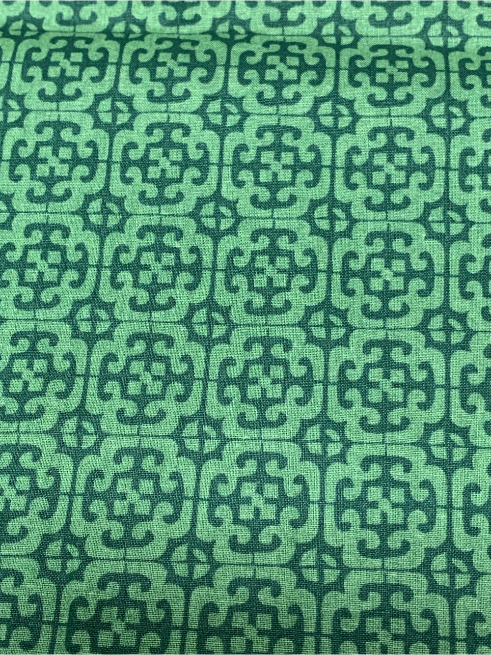 JOANN FABRICS Green Geometric Print Cotton Fabric 3 Yards